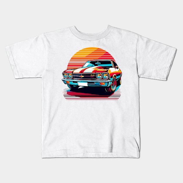 Chevy Chevelle Kids T-Shirt by Vehicles-Art